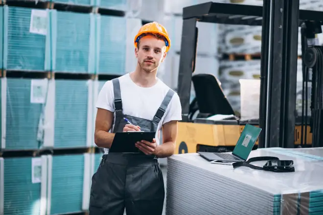 SaveTerminal 2 young man working warehouse with boxes retus small